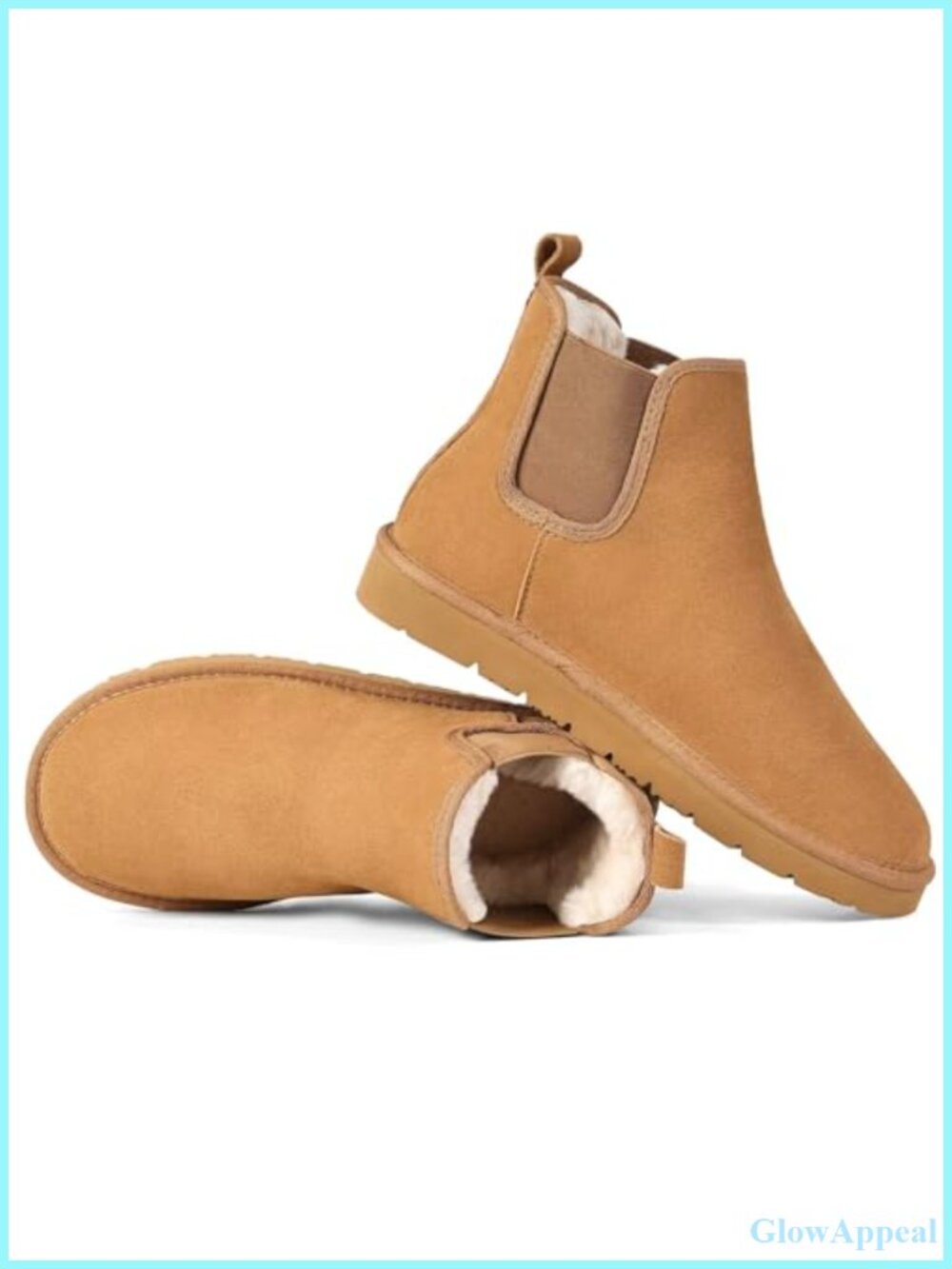 Chelsea Boots Women Genuine Suede Warm Anti-Slip Ankle Winter Snow Boots